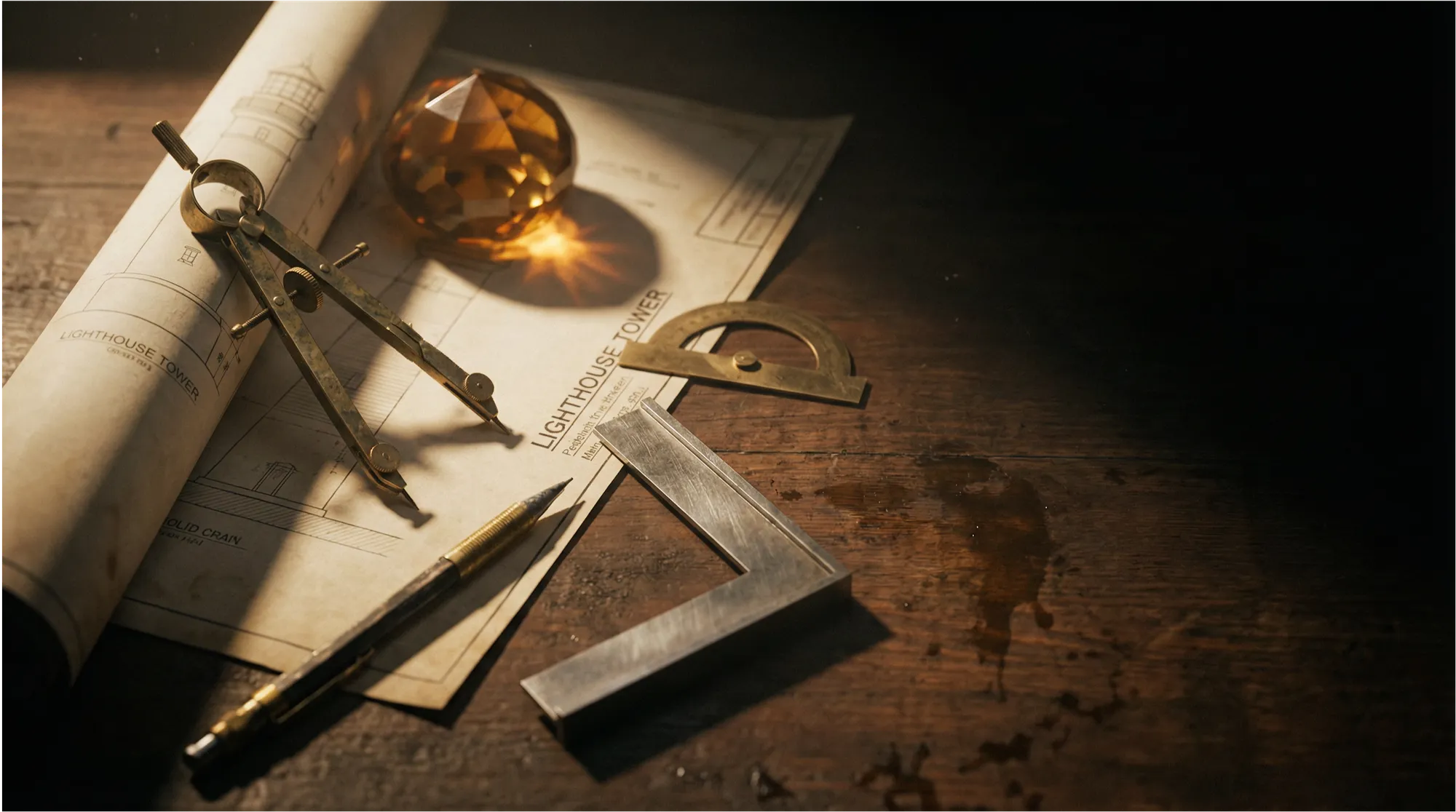 SolvStream service offerings with compass and blueprints representing strategic workflow design